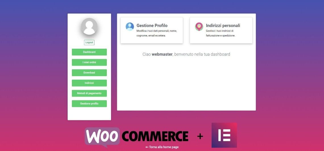 How to customize the WooCommerce my account page with Elementor